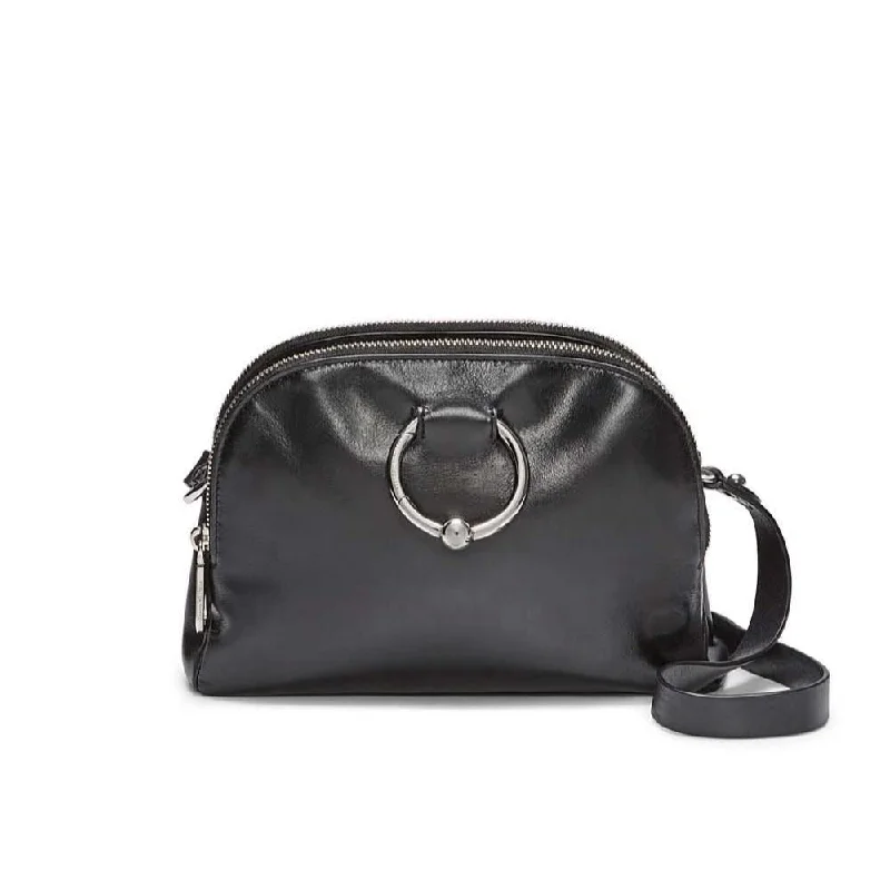 Kate Double Zip Crossbody (Black)