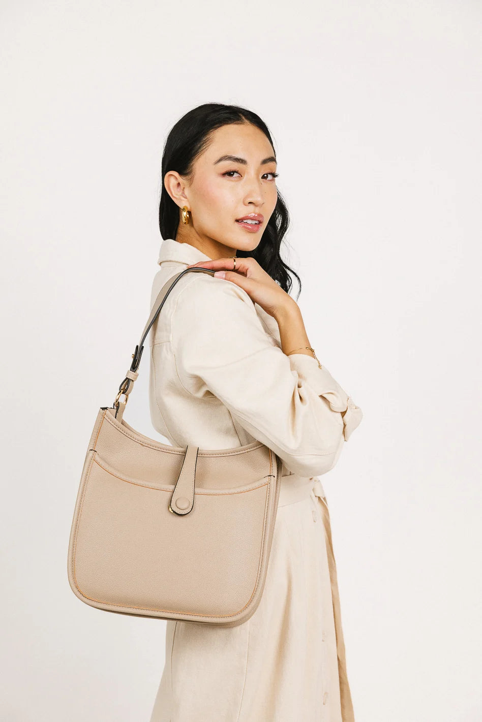 Quincy Crossbody Bag in Nude