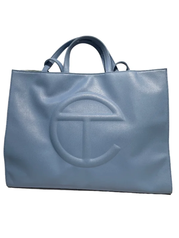 Telfar/Cross Body Bag/L/Faux Leather/BLU/LARGE SHOPPER BAG