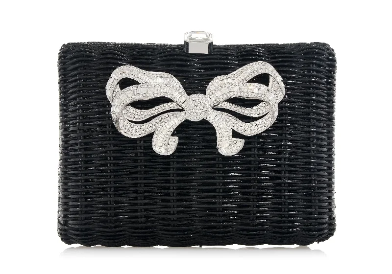 Hailey Wicker Basket Bow Clutch