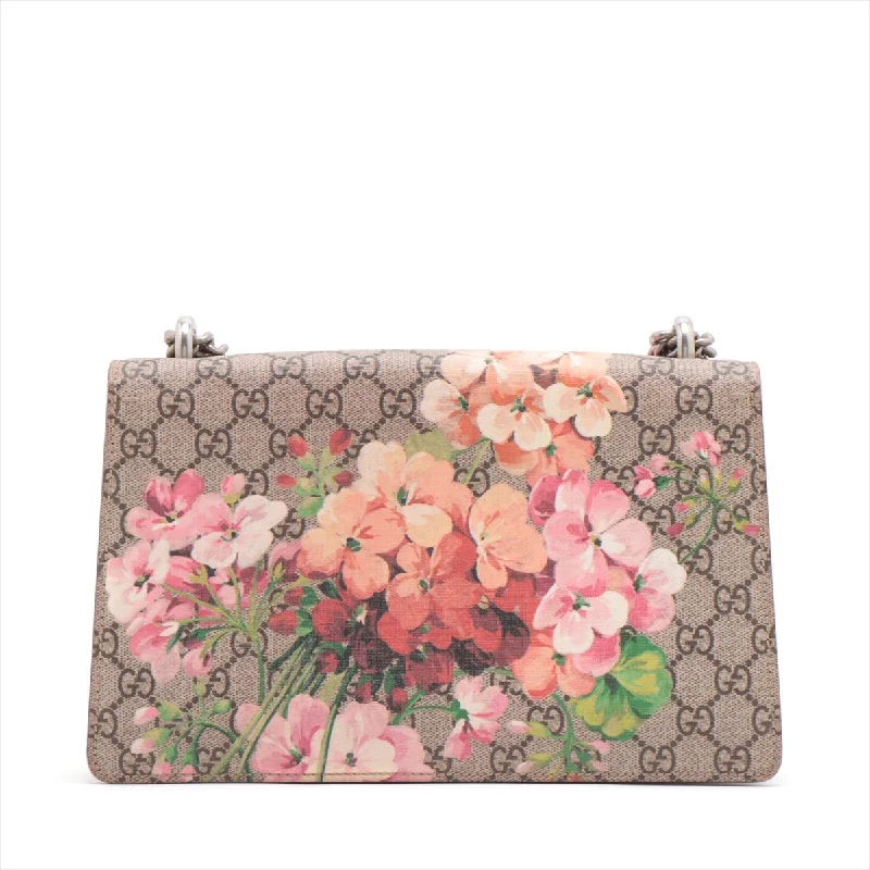 Gucci GG Bloom's Dionysus PVC Chain Shoulder Bag Beige× Pink 400249