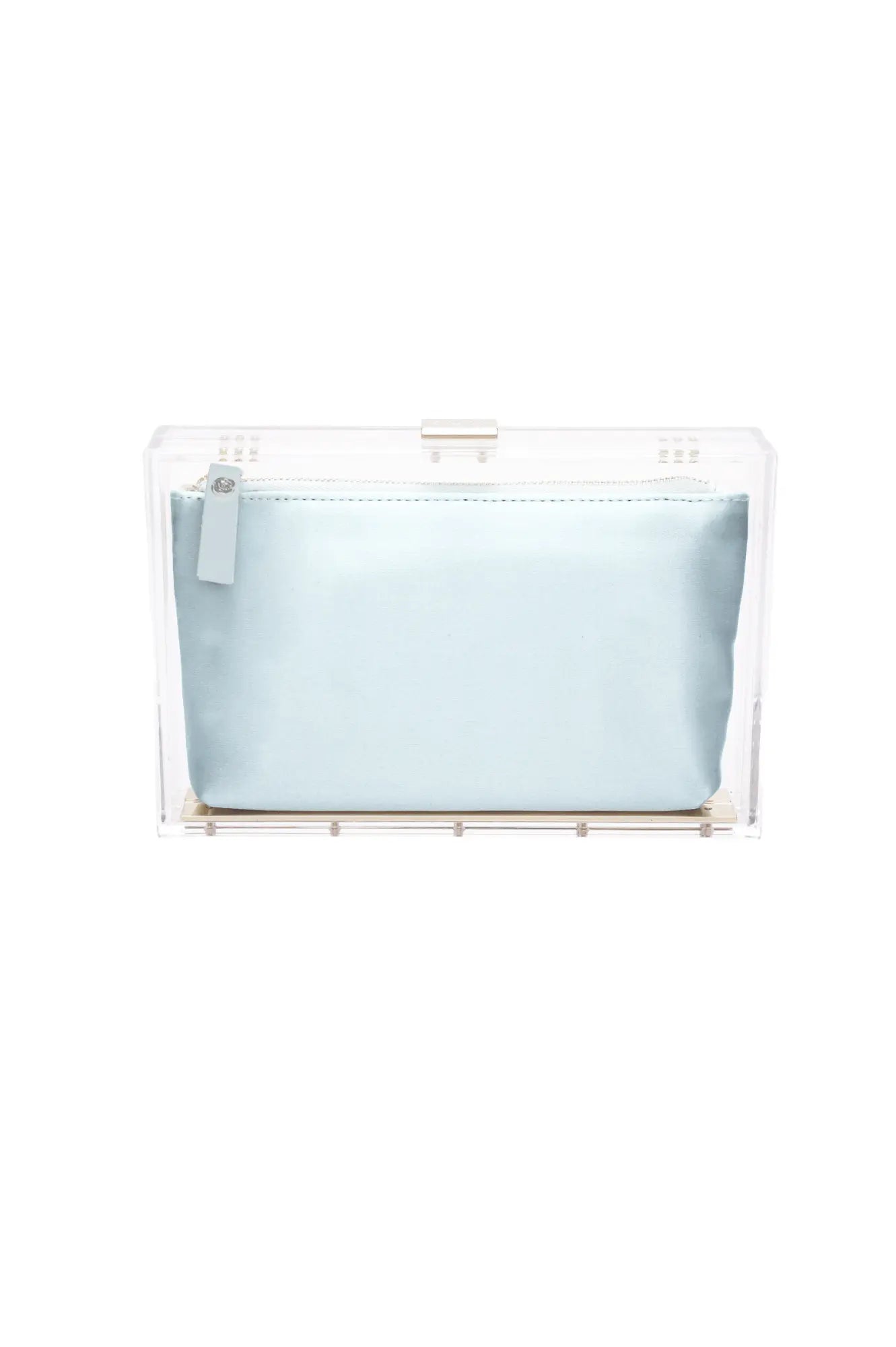 Mia Acrylic Clutch with Cinderella Blue Pouch