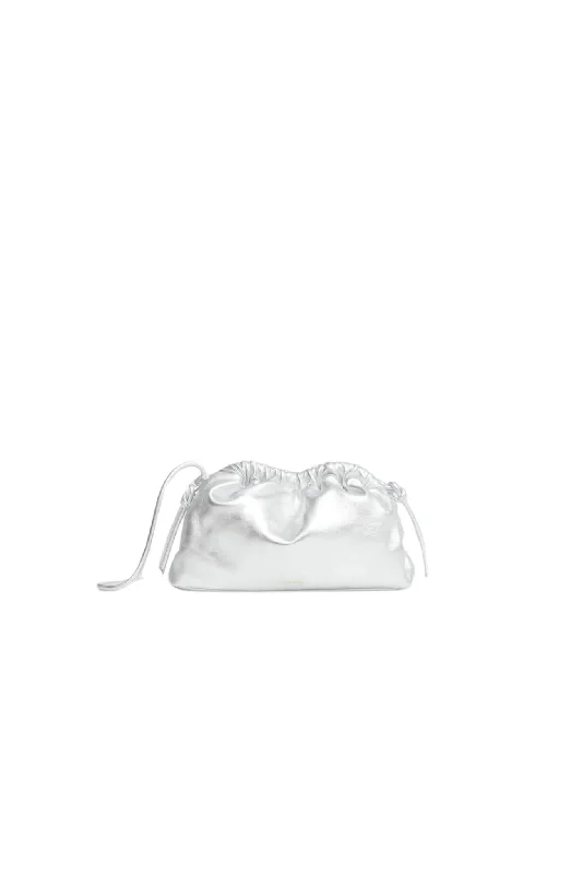 Mini Cloud Clutch in Silver