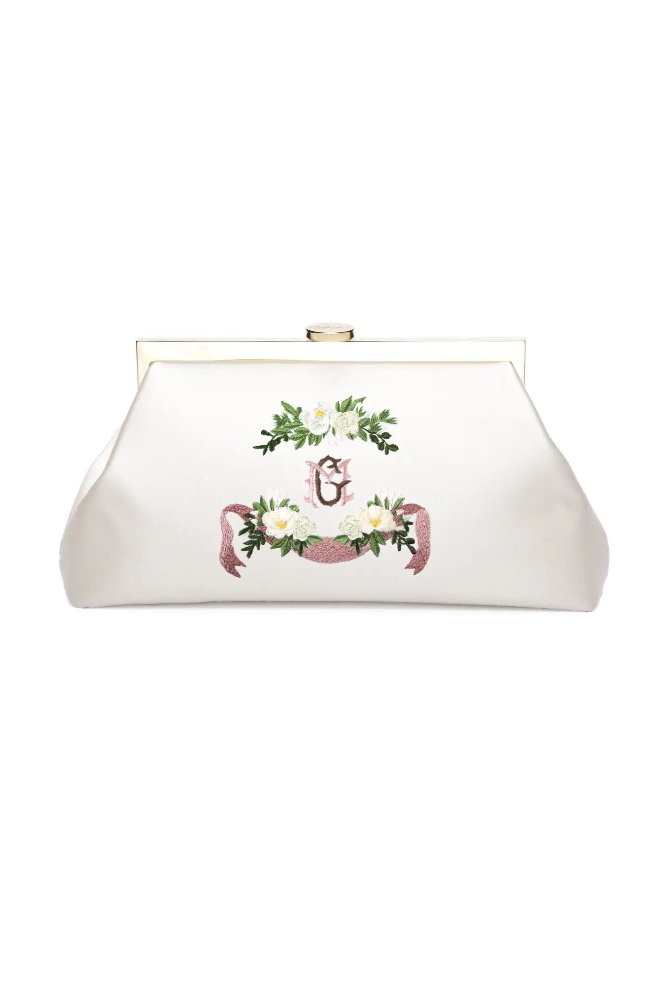 Rosa Clutch in Monogram Embroidery