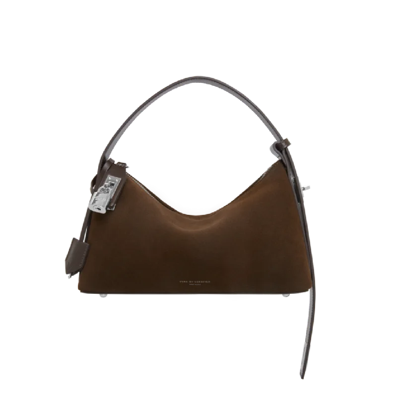 Silver Espresso Suede Hobo Bag(Pre-Order Only. Will Ship Late Oct.)