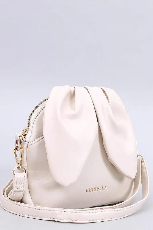 Inello Bunny Ears Messenger Bag In Beige