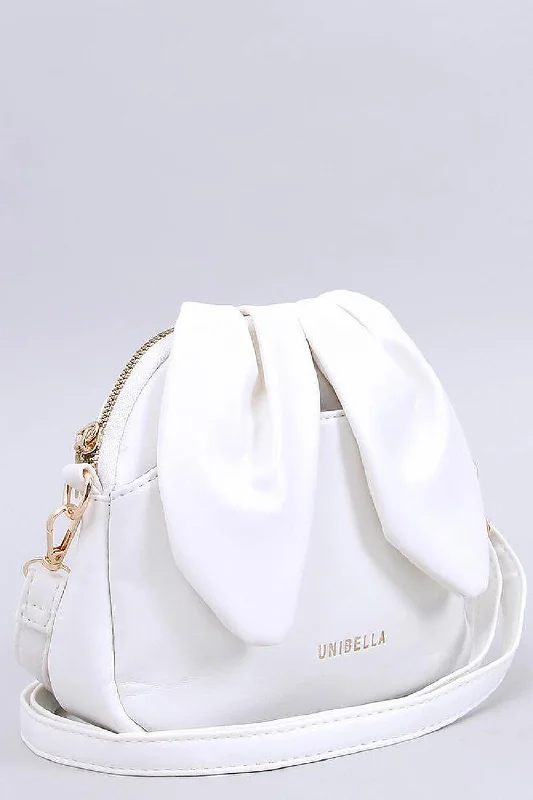 Inello Bunny Ears Messenger Bag In White