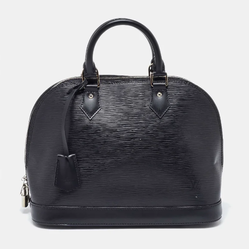 Louis Vuitton Black Epi Leather Alma Pm Bag..