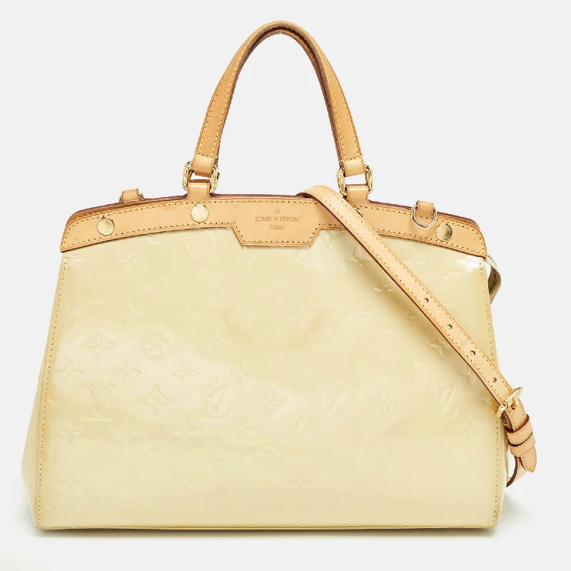 Louis Vuitton Citrine Monogram Vernis Brea Mm Bag..