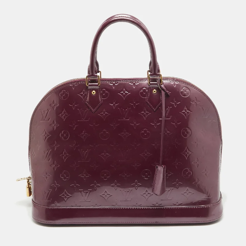 Louis Vuitton Violette Monogram Vernis Alma Gm Bag..