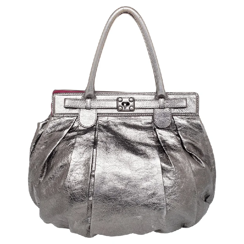 Zagliani  Pewter Satchel