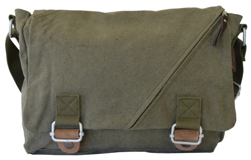 Army Green Courier Messenger Bag