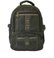 Army Green Vintage School Laptop Backpack