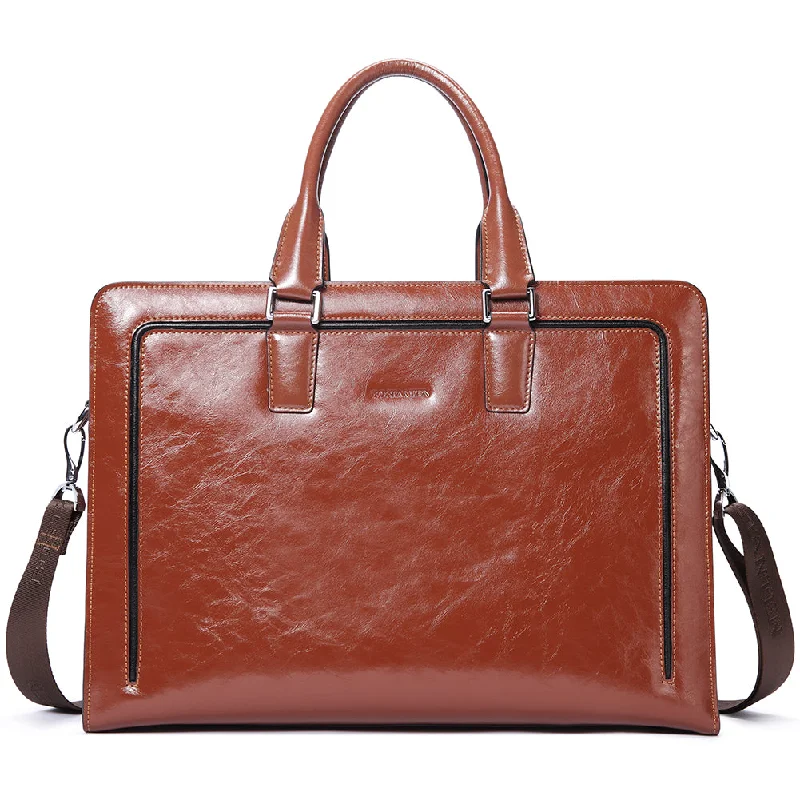 Carol  Designer Briefcase For Women — Italian Leather