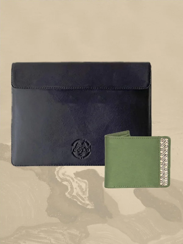 Laptop Sleeve + Wallet Tan