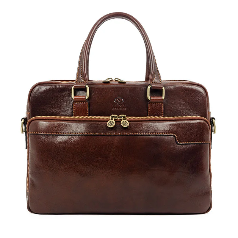 Leather Briefcase Laptop Bag - Orlando