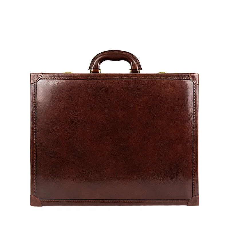 Large Leather Attaché Case Briefcase - Lord Jim