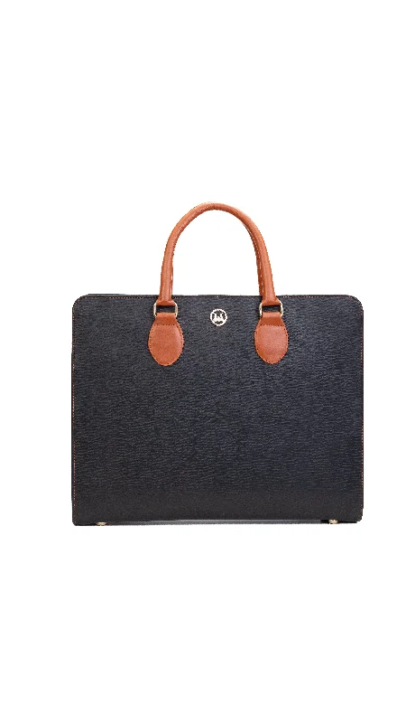 Satchel Workcase 5.0: Black and Tan Combination