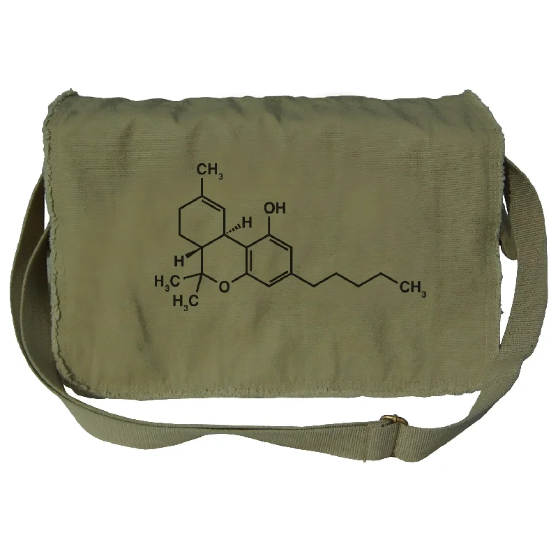 THC Molecule Messenger Bag