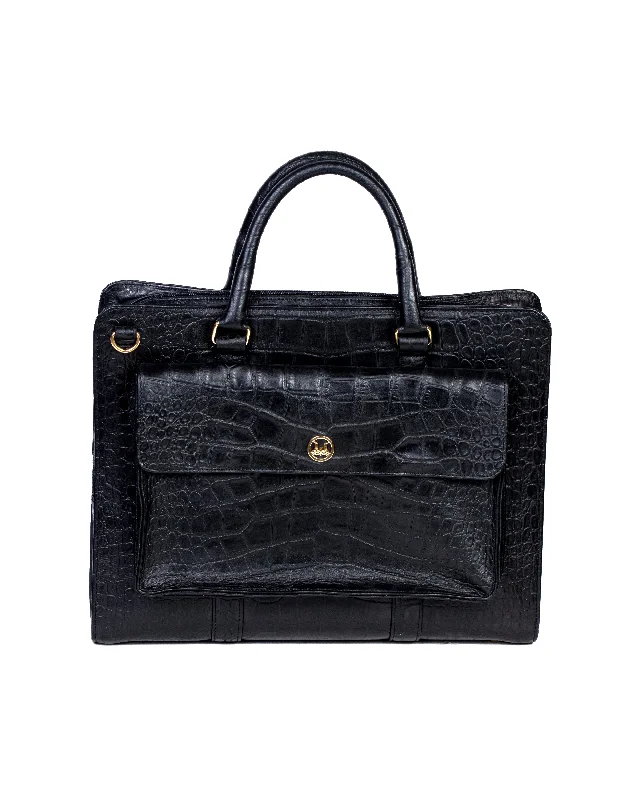 Workcase: Black Crocodile Print