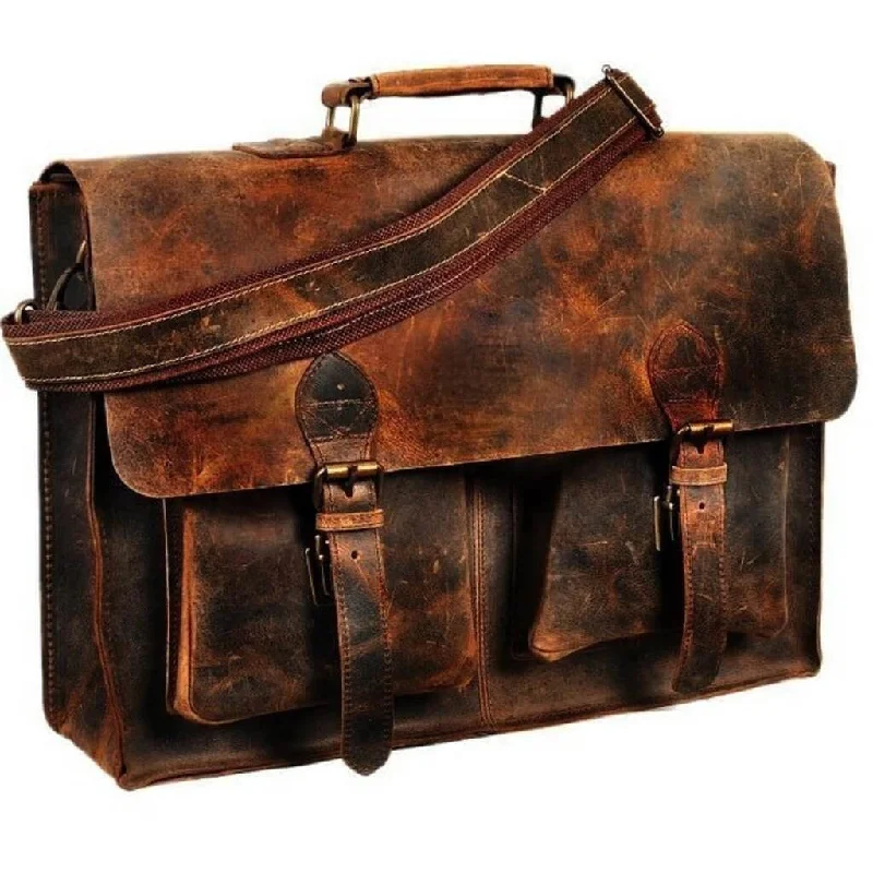 Retro Style Buffalo Leather Bag With A High-quality