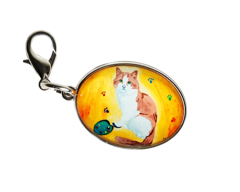 Cat Signature Bag Charm- Paw in the Paint