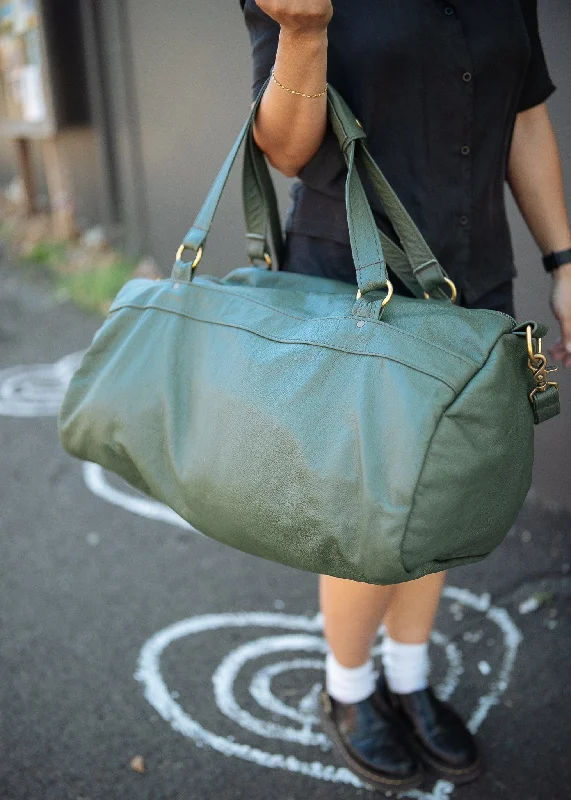 Duffel Carry All Bag - Cowhide - Green