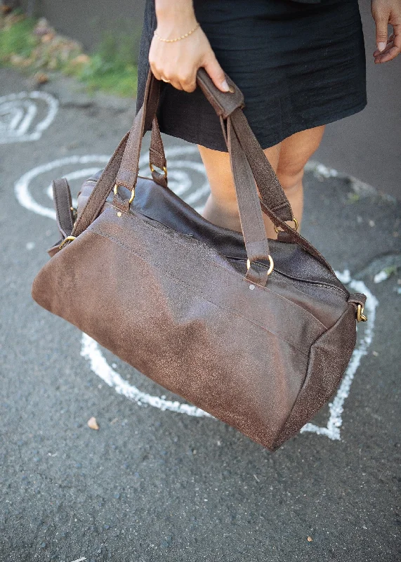 Duffel Carry All Bag - Cowhide - Mottle Brown