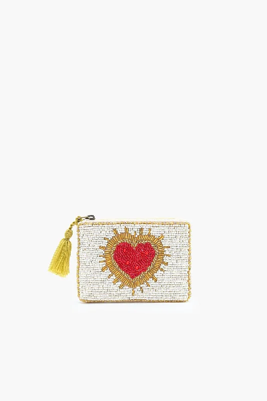 Golden Glow Heart Mini Pouch