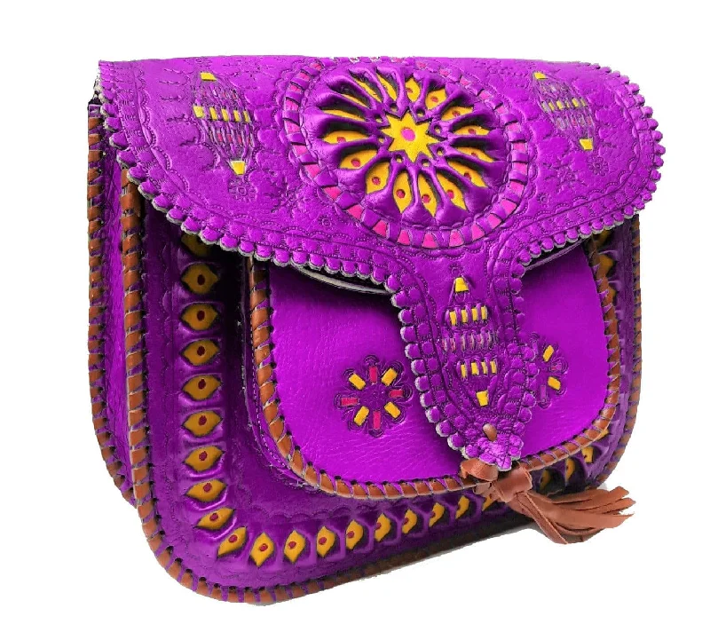 LSSAN Handbag - Fuchsia - Embroidered