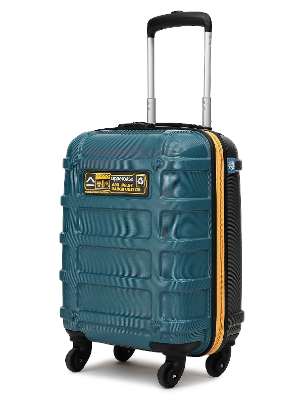 uppercase Cargo 56cm(Small) Cabin Trolley Bag Dual-Tone Sustainable Hardsided Luggage Secure Combination Lock Scratch-proof Surface Mesh ConviPack Suitcase for Men & Women 2000 Days Warranty(Teal Blue)