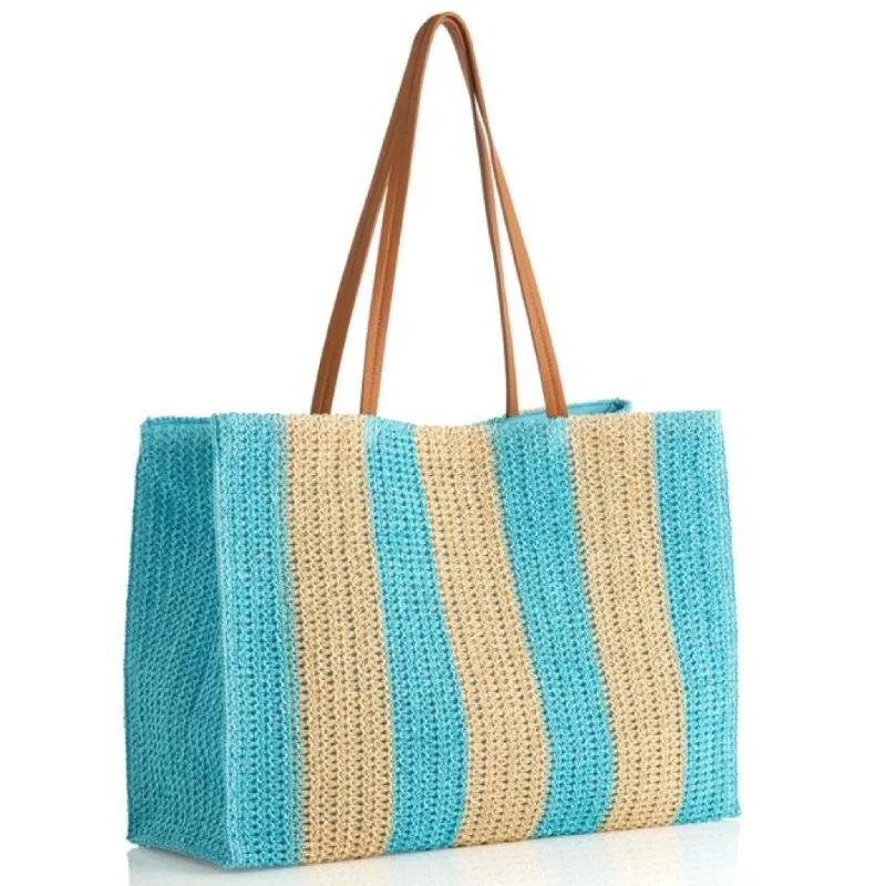 Filomena Stripe Straw Tote