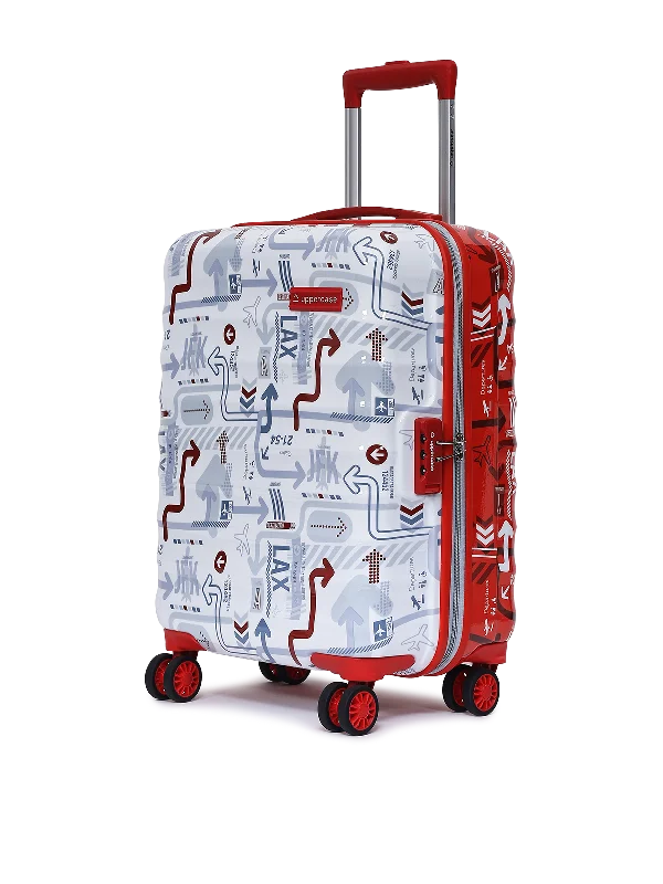 uppercase JFK Duo Small Cabin 56cm Combination Lock Hard Trolley White and Red