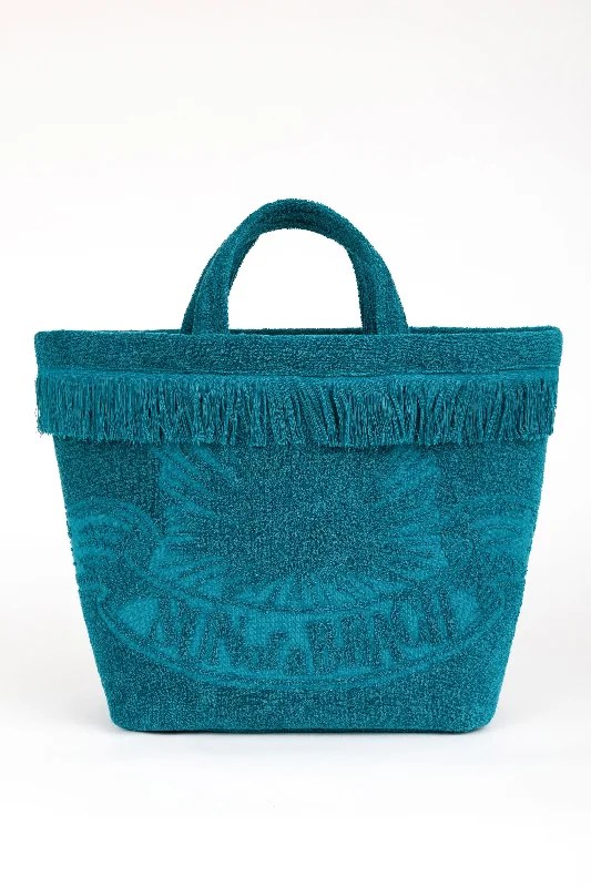 River Eyes Teal | Oversized Beach Bag