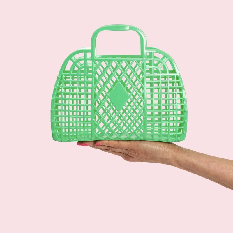 Sunjellies Retro Basket Green- Small