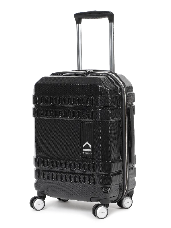 uppercase Bullet Small Cabin 56cm TSA Lock 8 Wheels Hard Trolley Bag Black