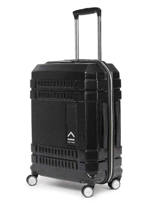 uppercase Bullet Medium Check in 66cm TSA Lock 8 Wheels Hard Trolley Bag Black