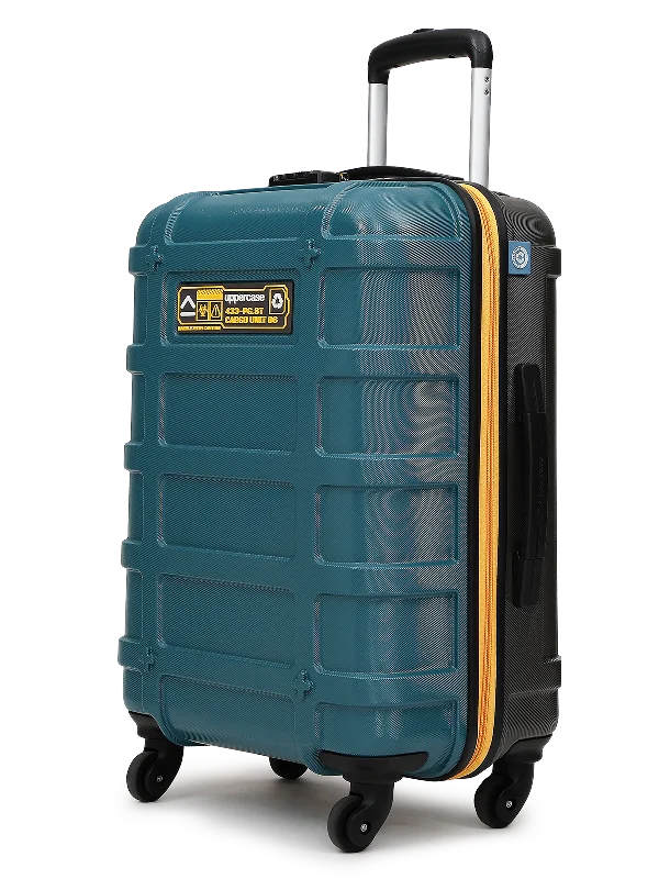 uppercase Cargo 66cm(Medium) CheckIn Trolley Bag Dual-Tone Sustainable Hardsided Luggage Secure Combination Lock Scratchproof Surface Mesh ConviPack Suitcase for Men & Women 2000 Days Warranty(Teal Blue)