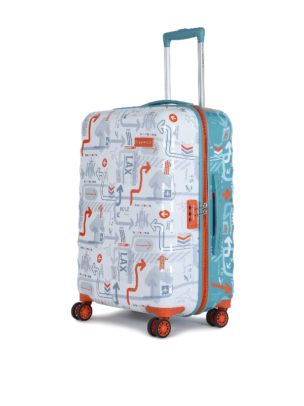 uppercase JFK Duo Medium Check in 66cm Combination Lock Hard Trolley Teal Blue