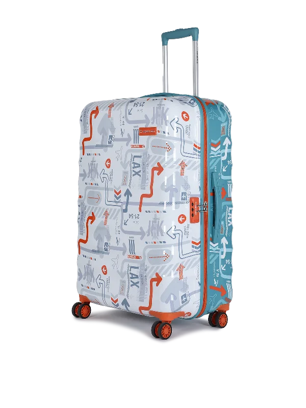 uppercase JFK Duo Large Check in 76cm Combination Lock Hard Trolley Teal Blue