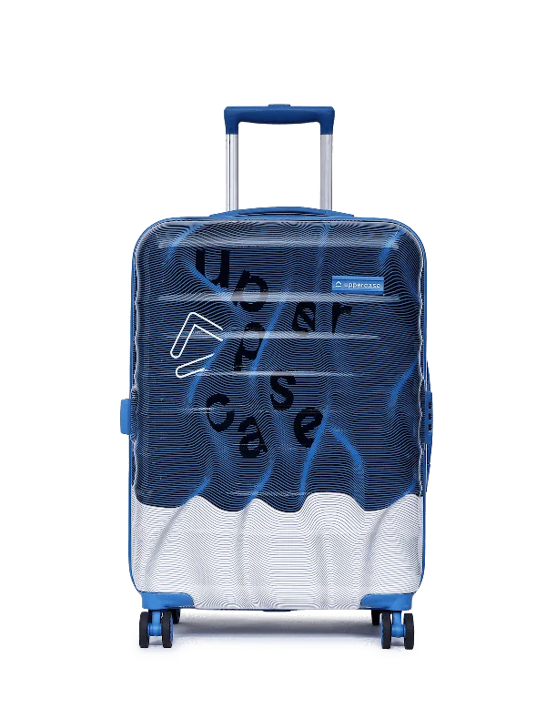 uppercase Ripple Medium Check in 66cm Combination Lock Hard Trolley Bag Blue