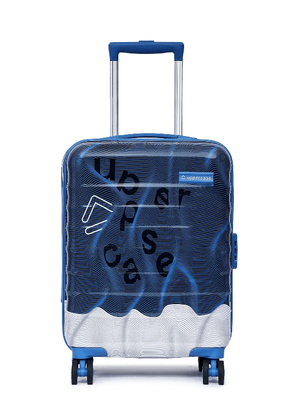 uppercase Ripple Small Cabin 56cm Combination Lock Hard Trolley Bag Blue