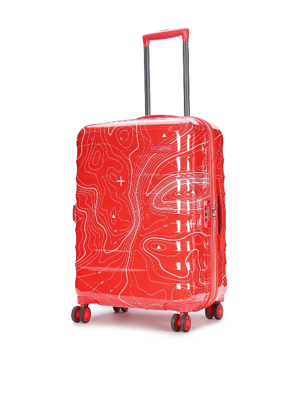 uppercase Topo Celeb Medium Check in 66cm TSA Lock 8 Wheels Hard Trolley Bag Red