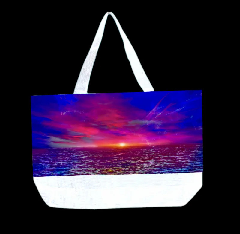 Vapor Wave Beach Bag Mesh Bottom